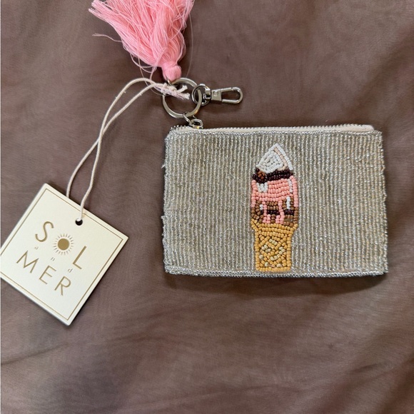 Handbags - Sol y Mar Beaded Ice Cream Coin Purse